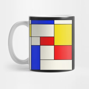 Mondrian inspired abstract art design Mug